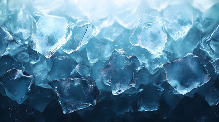 Obraz premium Close-up view of a glacier's icy surface.