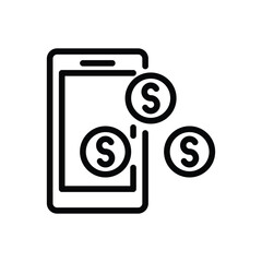 Smartphone Icon with Currency Symbols Representing Digital Financial Transactions
