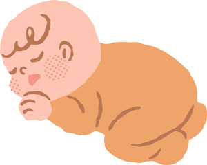 Illustration of a Sleeping Baby