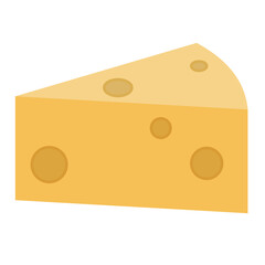 エメンタールチーズのシンプルなイラスト