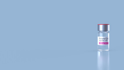 The Fentanyl Citrate for medical or drug concept 3d Rendering.