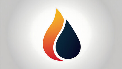 Obraz premium Oil and Flame Drop Icon Representing Energy Resources