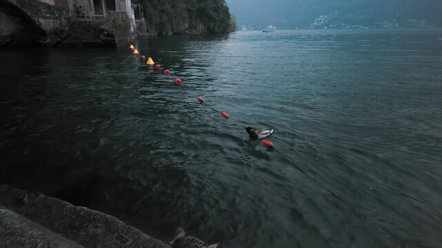 Lake Como from the village of Nesso, Italy