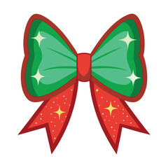 Christmas bow vector illustration