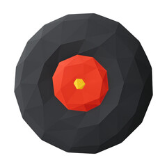 Fototapeta premium PNG Geometric abstract vinyl record design.