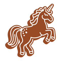 Gingerbread Unicorn Cookie