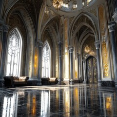 Fototapeta premium Grand Interior of a Palatial Hall