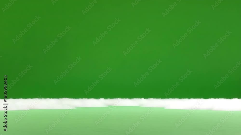 Poster white fluffy clouds floating against a bright green background ideal for creative projects and graph