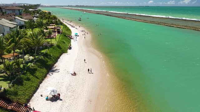 Aerial view of Muro Alto Beach - Porto de Galinhas - Ipojuca, Pernambuco, Brazil