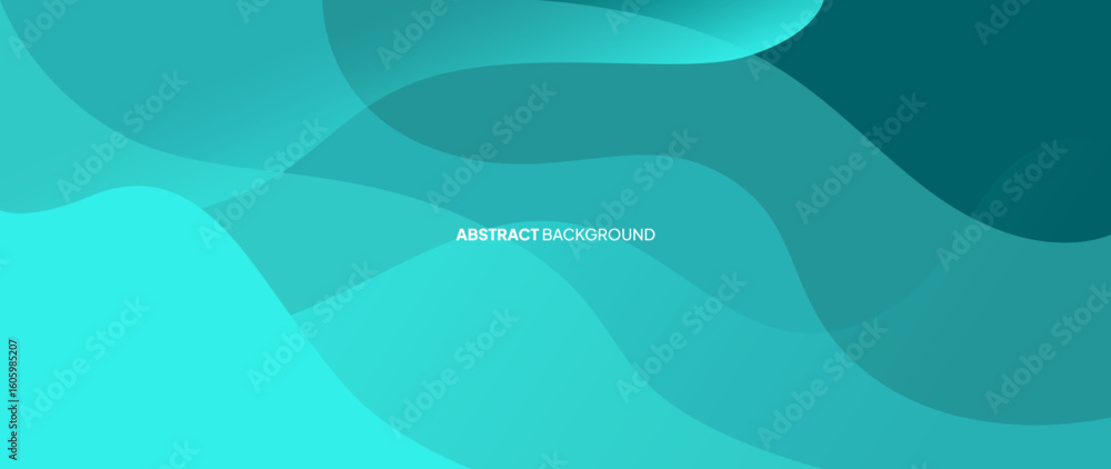 Poster green abstract background with overlapping wave patterns forming a beautiful pattern. vector templat