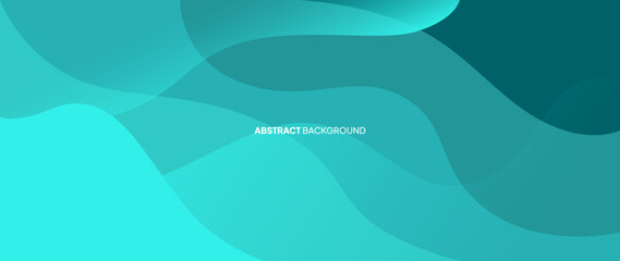 Green abstract background with overlapping wave patterns forming a beautiful pattern. Vector template for digital lux business banner, contemporary formal invitation, luxury voucher	
