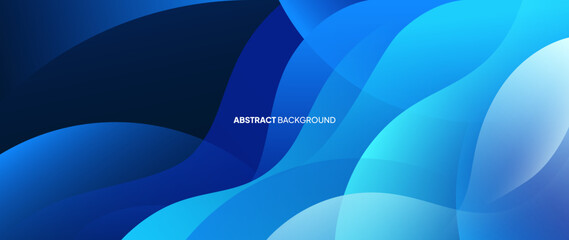 Blue geometric fluid shape background design. Fluid gradient composition. For poster, web, landing page, wallpaper, name card.

