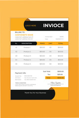 Naklejka premium Contemporary invoice format | Premium Vector