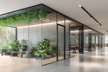 Obraz premium Modern Office with Greenery