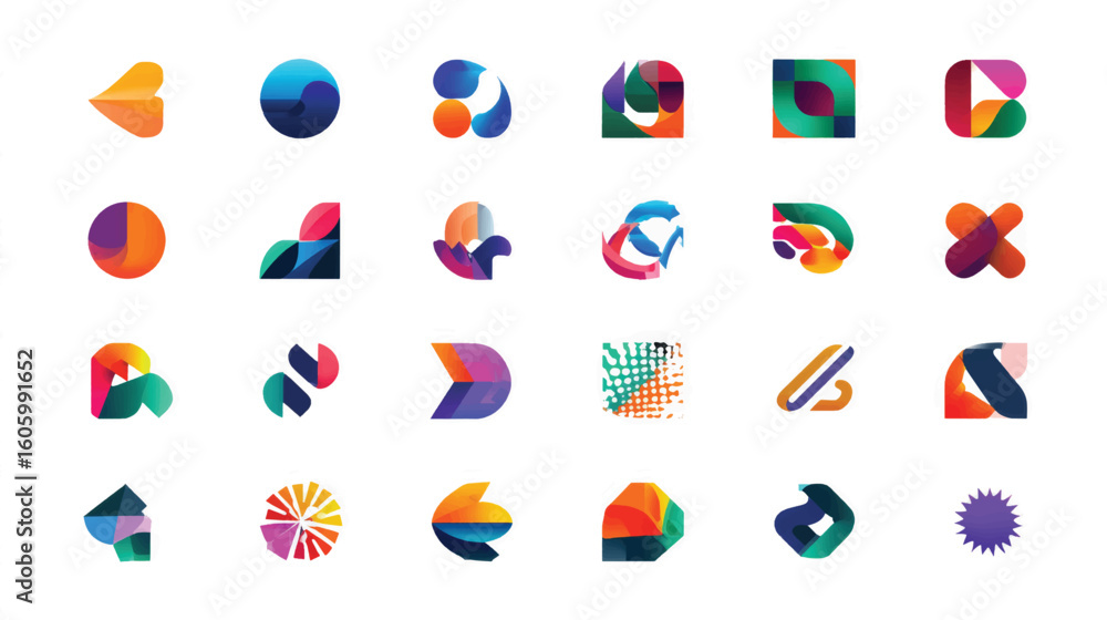 Poster colorful 3d alphabet vector set with world flags icons and buttons for web design