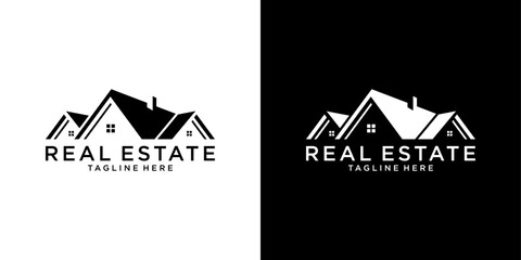 Roof and home logo vector design concept. Real estate logo