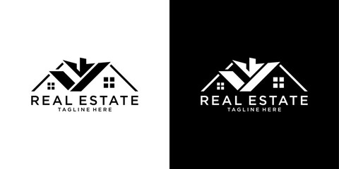 Roof and home logo vector design concept. Real estate logo