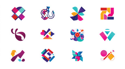 A set of abstract vector icons for design
