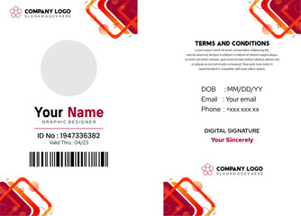 School modern id card creative business id card template id card design template | Premium Vector