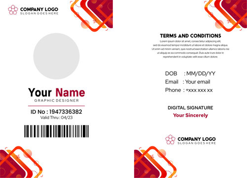 School modern id card creative business id card template id card design template | Premium Vector