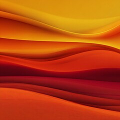 An abstract design with layers of curved, flowing forms, creating a sense of warmth and depth, in hues of orange and yellow.