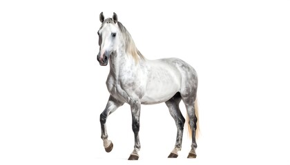 Obraz premium Grey horse in profile view