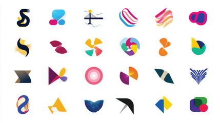 A colorful set of vector icons for Christmas design and web elements
