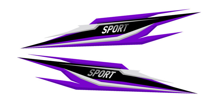 Side body graphic sticker design for car vectors. design stripes sports for car wrap. racing decals for tuning.
