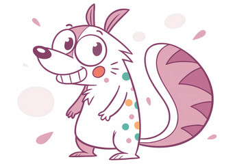 Fototapeta premium Cute Cartoon Animal Character Vector Illustration