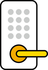 현관 도어락 일러스트