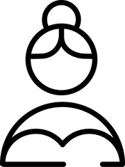 Minimalistic Modern Rounded Outline Bride Icon