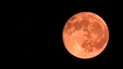 Red Moon Over Dark Sky - Powered by Adobe