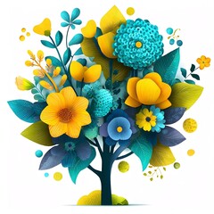 spring tree with flowers