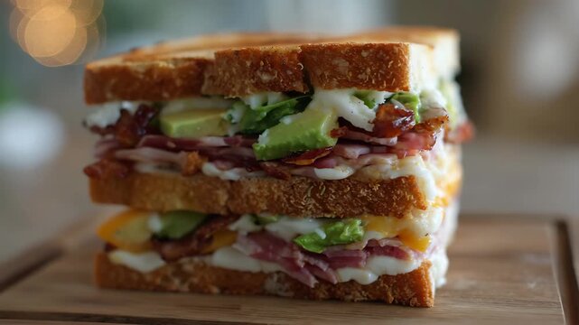 meat vegetable cheese egg ham sandwich, blt sandwich