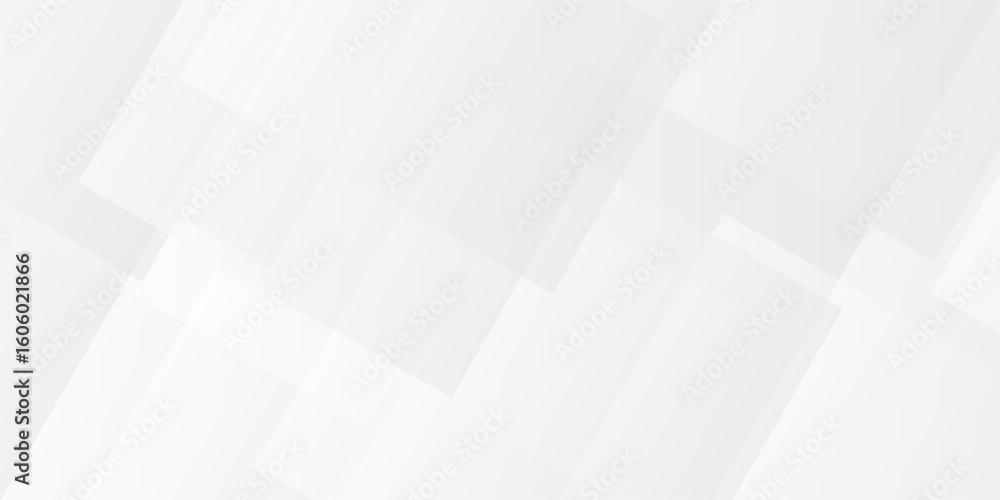 Poster white and gray overlap triangle geometric technology pattern. minimal rectangle randomly arranged wh