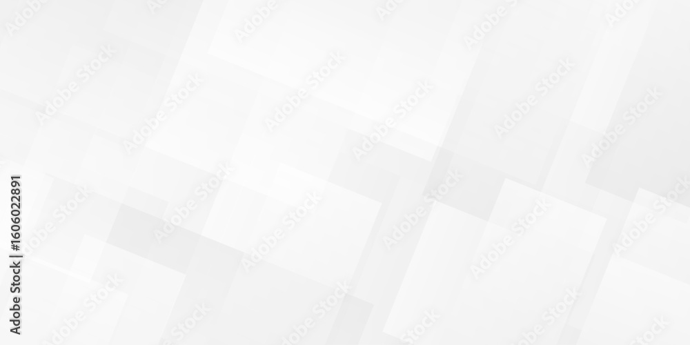 Poster white and gray overlap triangle geometric technology pattern. minimal rectangle randomly arranged wh