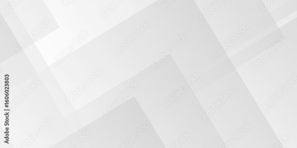 Poster white and gray overlap triangle geometric technology pattern. minimal rectangle randomly arranged wh