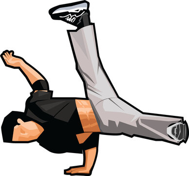 Cool and stylish b-boy dance moves