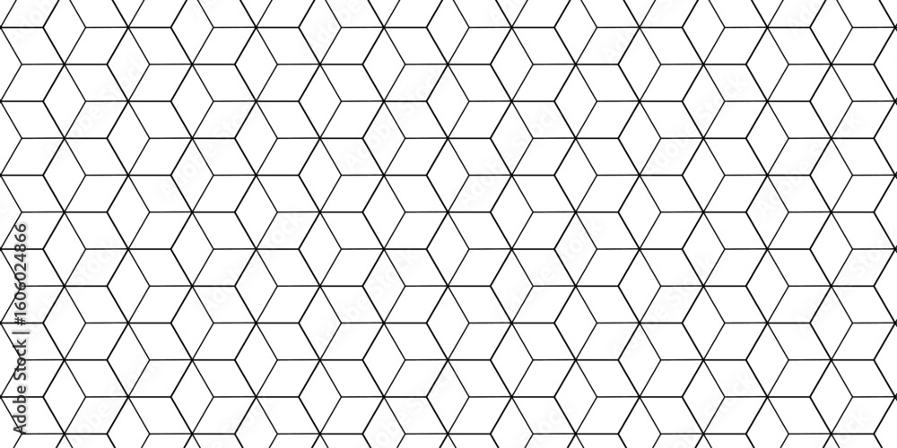 Poster seamless pattern with hexagon square cube geometric pattern shapes grid metal element texture design
