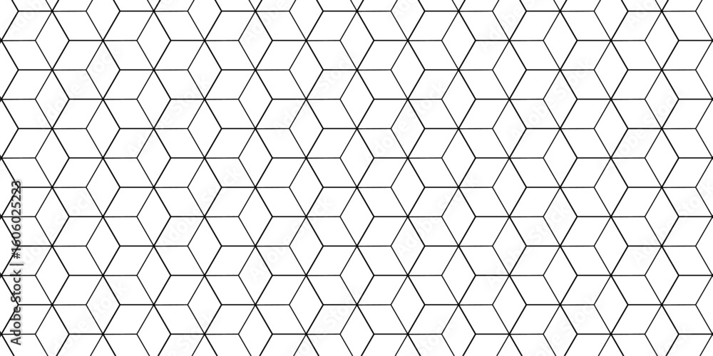 Poster abstract seamless pattern with hexagon square cube geometric pattern shapes grid metal element textu