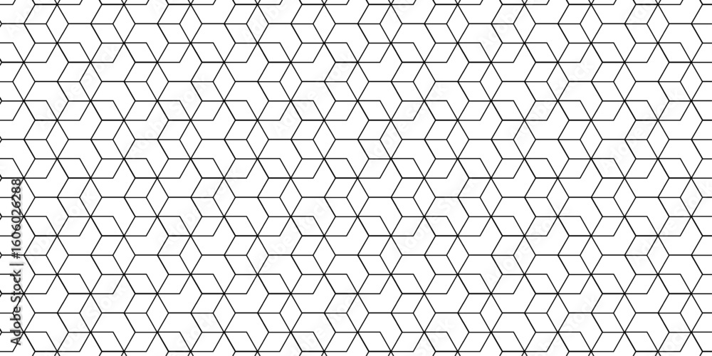 Poster abstract seamless pattern with hexagon square cube geometric pattern shapes grid metal element textu