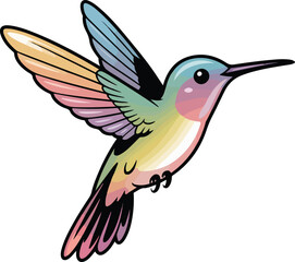 Obraz premium hummingbird mid-flight showing off its vibrant feathers. Transparent png vector