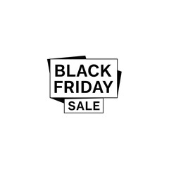 Minimal Black Friday Sale Tag – Transparent Background PNG
