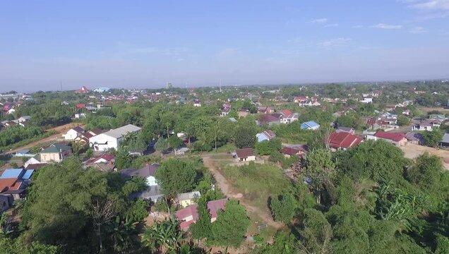The density of settlements in Sungai Besar Subdistrict, South Banjarbaru, taken using a drone.