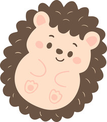 Adorable cartoon hedgehog graphic design