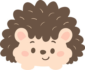 A friendly cartoon hedgehog character