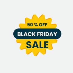 Black friday sale 50 percent off discount offer