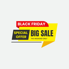 Black friday big sale special offer promotional banner