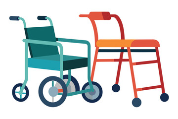 Assistive Mobility Devices Wheelchair and Walker for Mobility Assistance