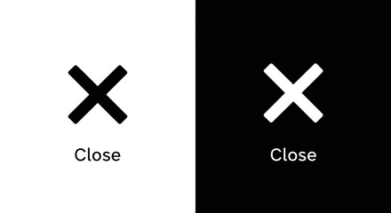 Obraz premium Essential close button icons for clean digital interfaces and user experience design